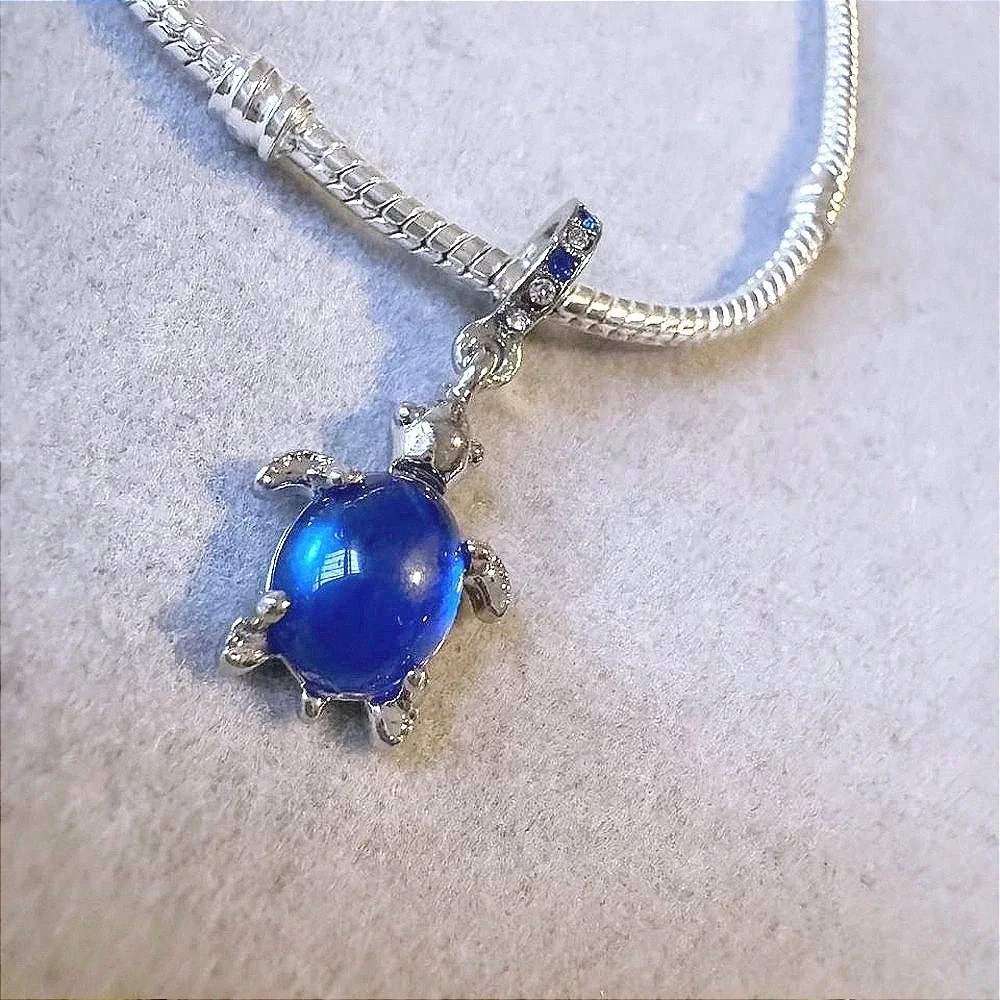 Blue Turtle‎ Dangle Charm fits PANDORA